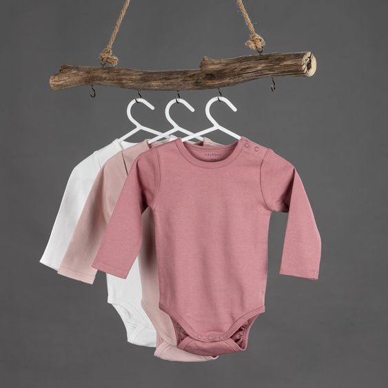 LaLoona Body Langarm 6er Pack - Beere Grau - Gr. 86/92