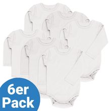 Body Manica Lunga 6 Pack - Bianco - Taglia 74/80