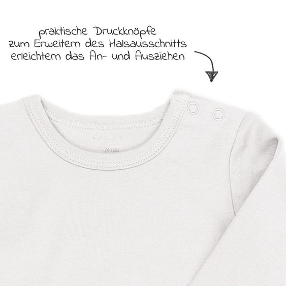 LaLoona Body Manica Lunga 6 Pack - Bianco - Taglia 74/80