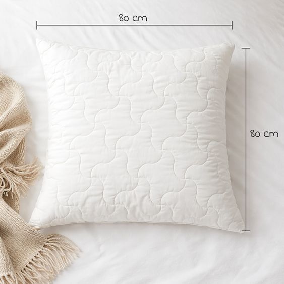 LaLoona Cuscino in bambù 80 x 80 cm - Bianco