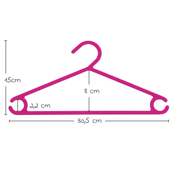 LaLoona Kleiderbügel 8er Pack - Pink