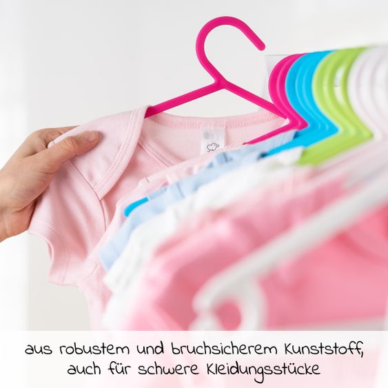 LaLoona Kleiderbügel für Babys und Kinder (22 Stück) - Bunt