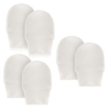 Scratch mittens 3 pairs baby - White