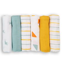 Muslin diapers / muslin cloths / burp cloths OEKO-TEX® 6-pack 70 x 70 cm - Yellow Green