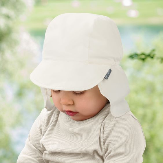 LaLoona Peaked cap with neck protection UPF 80 - Offwhite - Sizes 50-51
