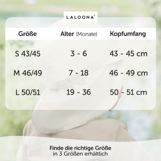 LaLoona Schirmmütze mit Nackenschutz UPF 80 - Offwhite - Gr. 50-51