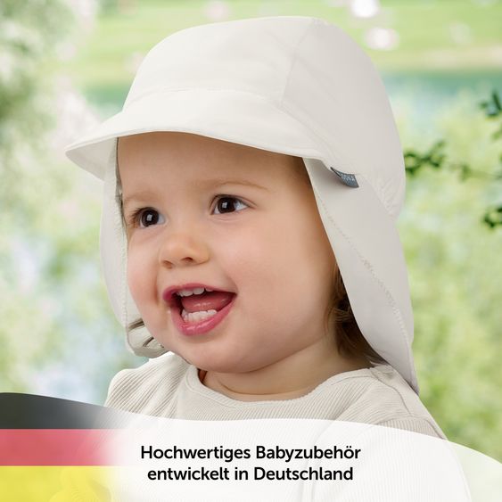LaLoona Schirmmütze mit Nackenschutz UPF 80 - Offwhite - Gr. 50-51