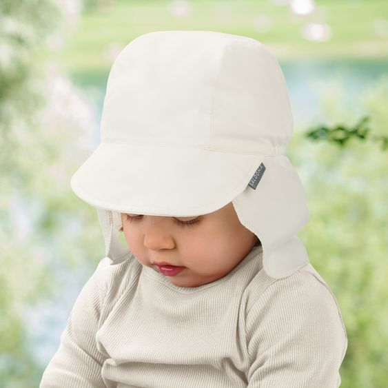 LaLoona Schirmmütze mit Nackenschutz UPF 80 - Offwhite - Gr. 50-51