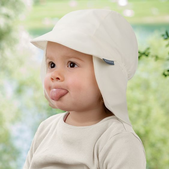 LaLoona Schirmmütze mit Nackenschutz UPF 80 - Offwhite - Gr. 50-51