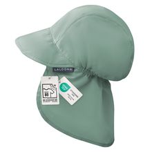 Berretto con protezione del collo UPF 80 - Verde salvia - Taglie 50-51