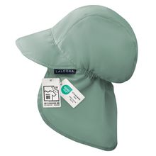 Peaked cap with neck protection UPF 80 - Sage green - Sizes 50-51