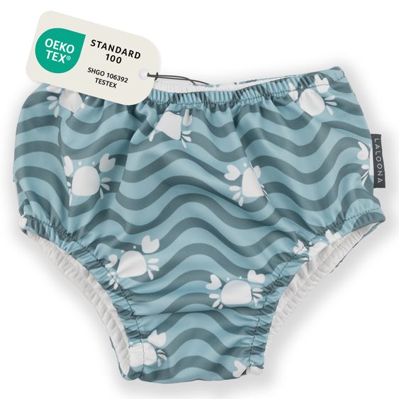 LaLoona Reusable & quick-drying swim diaper - crabs - green - size 86/92