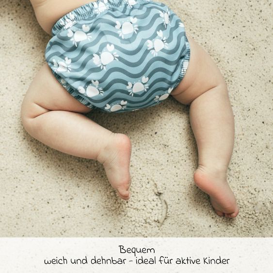 LaLoona Reusable & quick-drying swim diaper - crabs - green - size 86/92