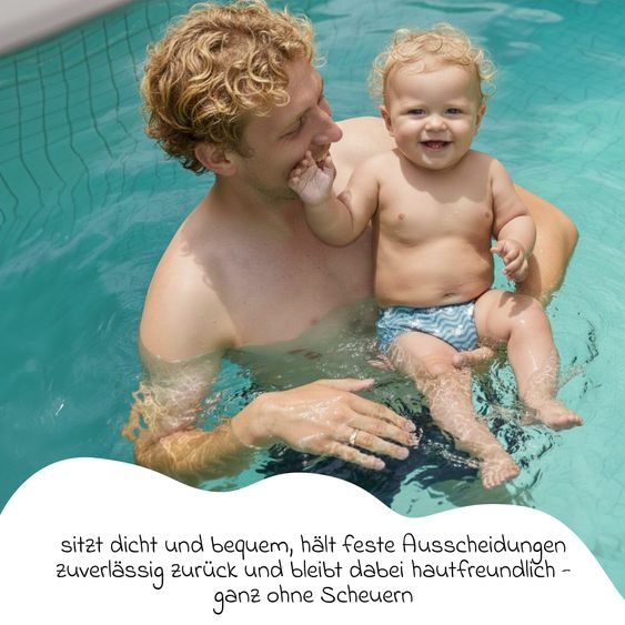 LaLoona Reusable & quick-drying swim diaper - crabs - green - size 86/92