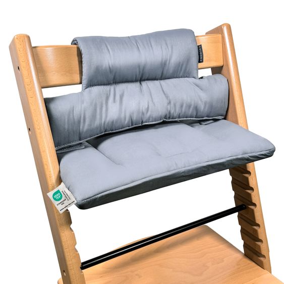 LaLoona Sitzkissen / Hochstuhlauflage für Stokke Tripp Trapp - beschichtet - Grau