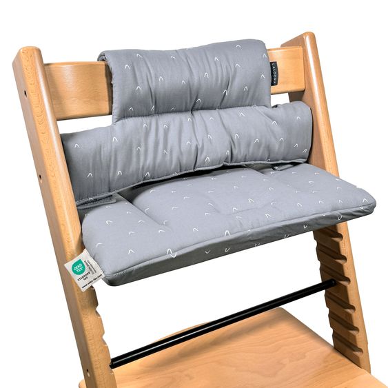 LaLoona Sitzkissen / Hochstuhlauflage für Stokke Tripp Trapp - Curves - Grau