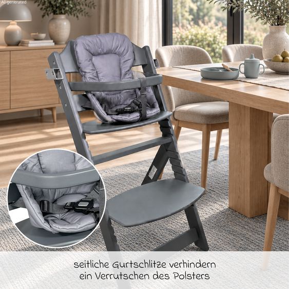 LaLoona Sitzverkleinerer für Hochstuhl - beschichtet - Grau