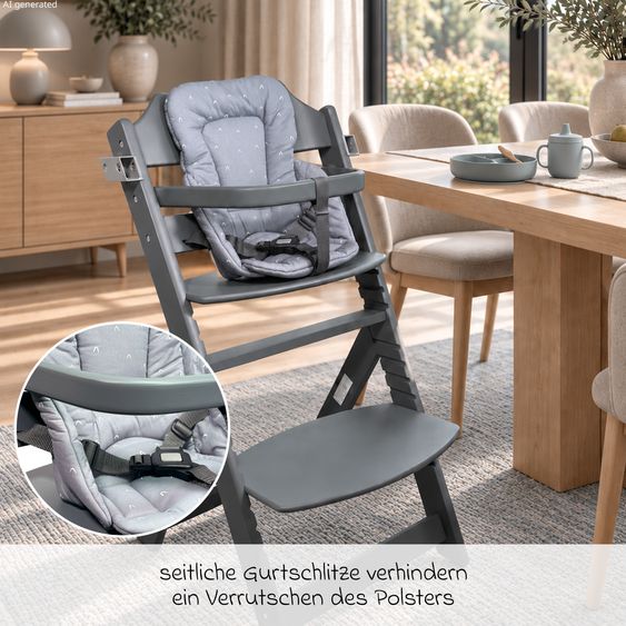 LaLoona Sitzverkleinerer für Hochstuhl - Curves - Grau