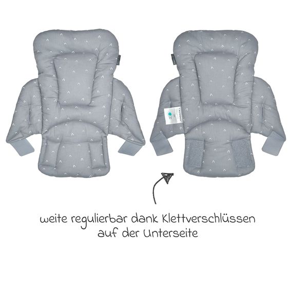 LaLoona Sitzverkleinerer für Hochstuhl - Curves - Grau