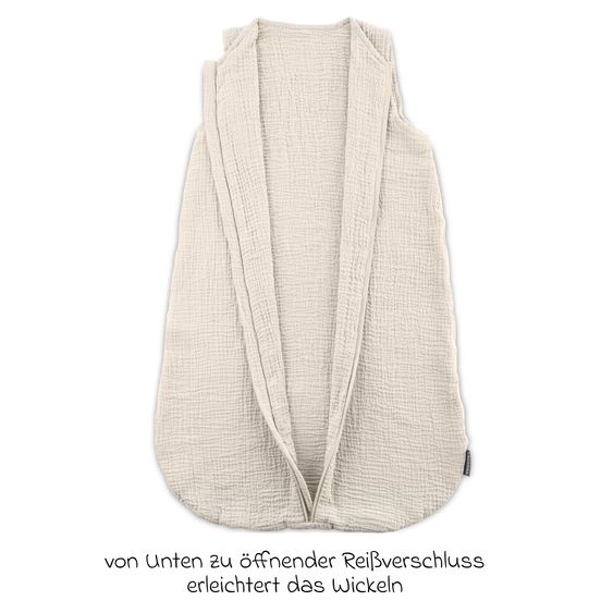 LaLoona Sommer-Schlafsack Musselin / Mull - Beige - Gr. 70 cm