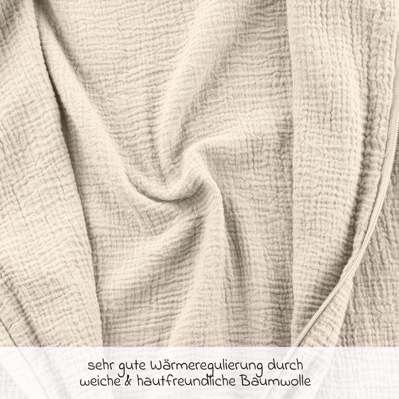 LaLoona Sommer-Schlafsack Musselin / Mull - Beige - Gr. 70 cm