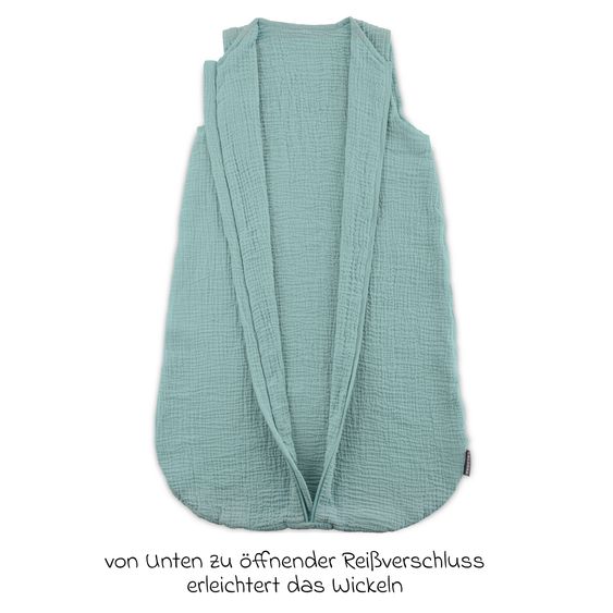 LaLoona Sommer-Schlafsack Musselin / Mull - Mint - Gr. 60 cm