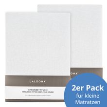 Spannbetttuch 2er Pack für kleine Matratzen 40 x 90 cm - Weiß