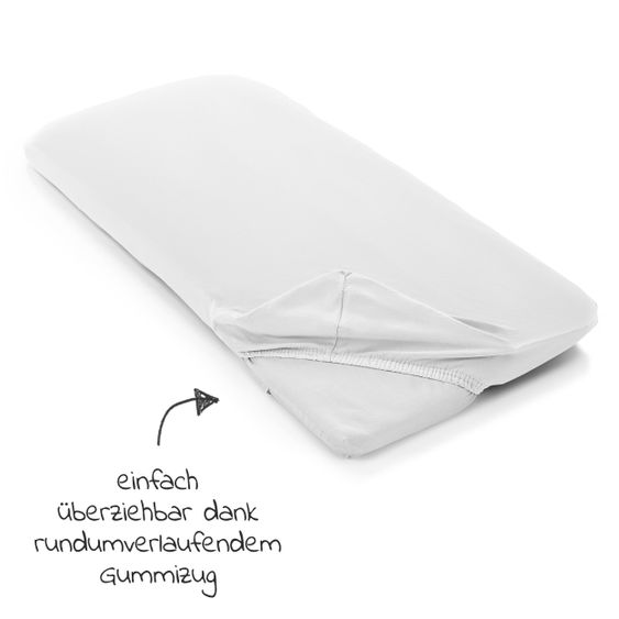 LaLoona Fitted sheet 2 pack for small mattresses 40 x 90 cm - White