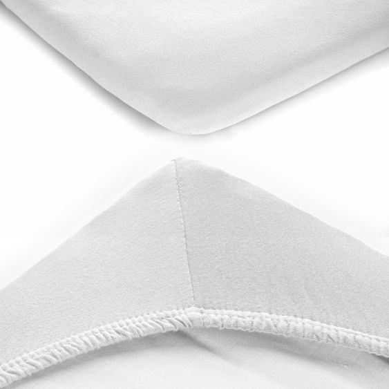 LaLoona Fitted sheet 2 pack for small mattresses 40 x 90 cm - White