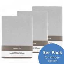 Lenzuolo a pieghe 3 Pack per lettino 60 x 120 / 70 x 140 cm - Grigio chiaro