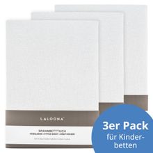 Lenzuolo a pieghe 3 Pack per lettino 60 x 120 / 70 x 140 cm - Bianco