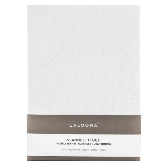 LaLoona Fitted sheet for crib 60 x 120 / 70 x 140 cm - White