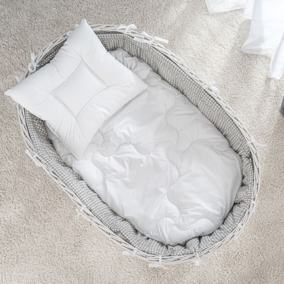 LaLoona Steppbett-Set Premium Complete 80 x 80 + 35 x 40 cm - Weiß