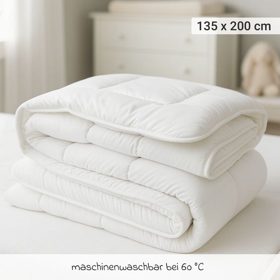 LaLoona Steppbettdecke FUN 135 x 200 cm - Weiß