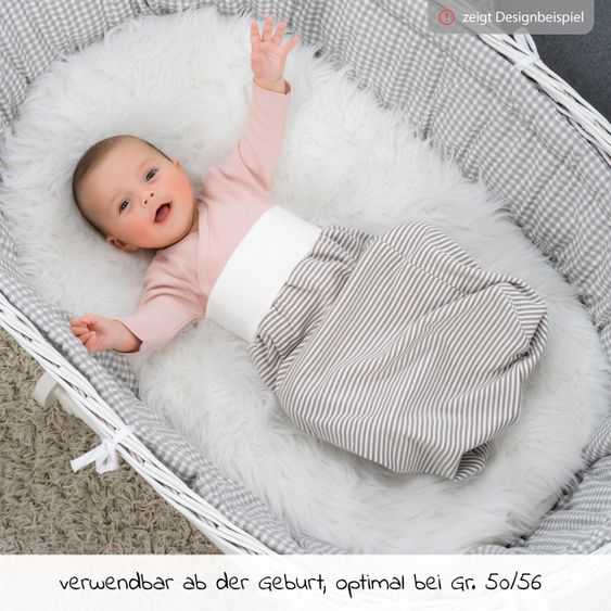 LaLoona Strampelsack Baby - Weiß-Taupe