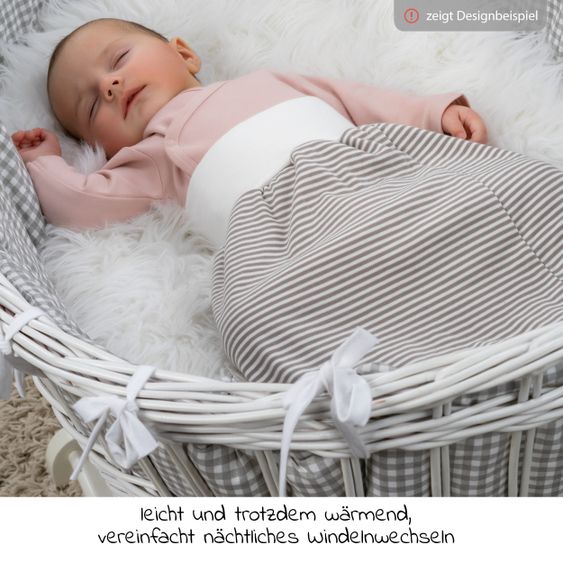 LaLoona Strampelsack Baby - Weiß-Taupe