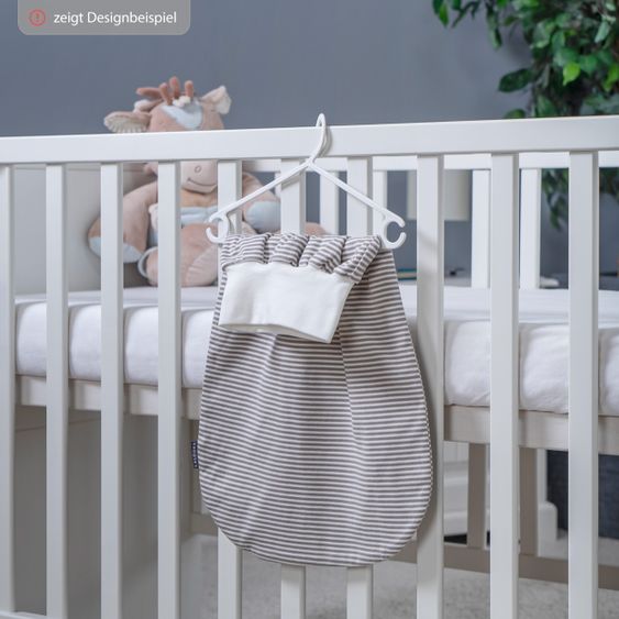 LaLoona Strampelsack Baby - Weiß-Taupe