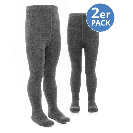LaLoona Strumpfhose 2er Pack - Dunkelgrau - Gr. 86/92