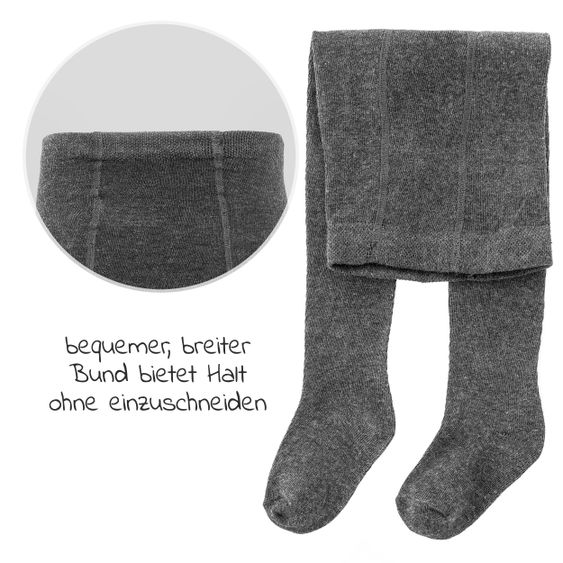 LaLoona Strumpfhose 2er Pack - Dunkelgrau - Gr. 86/92