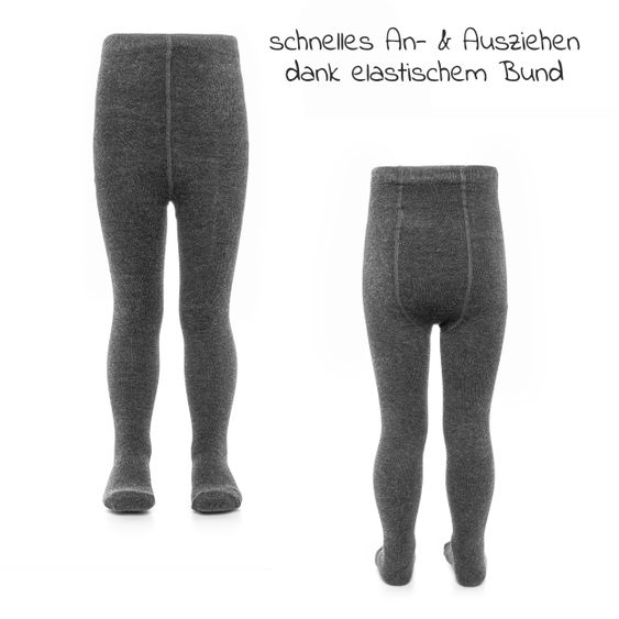 LaLoona Strumpfhose 2er Pack - Dunkelgrau - Gr. 86/92