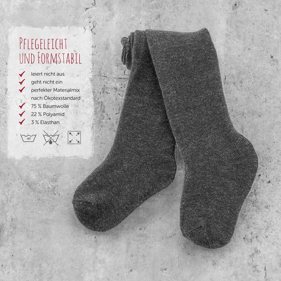 LaLoona Strumpfhose 2er Pack - Dunkelgrau - Gr. 86/92