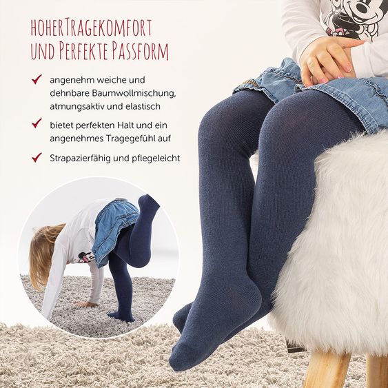 LaLoona Tights 2 pack - Navy - size 74/80