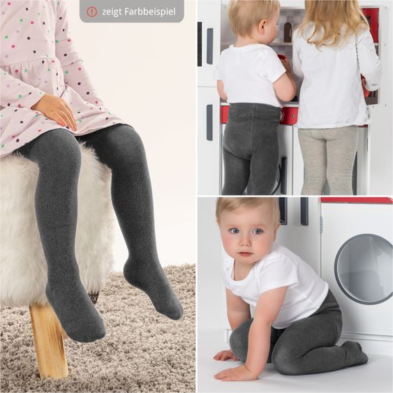 LaLoona Strumpfhose 2er Pack - Natur - Gr. 50/56