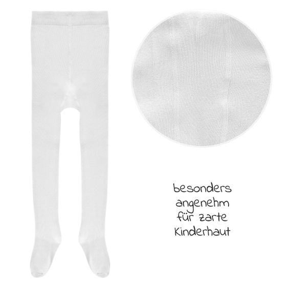 LaLoona Strumpfhose 2er Pack - Weiß - Gr. 74/80