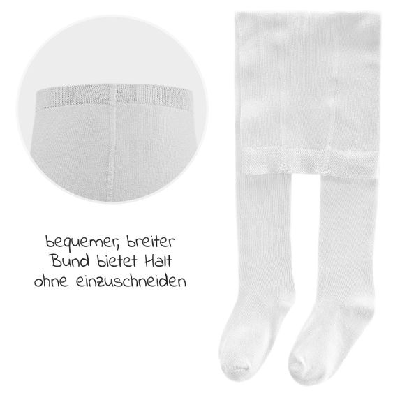 LaLoona Strumpfhose 2er Pack - Weiß - Gr. 74/80
