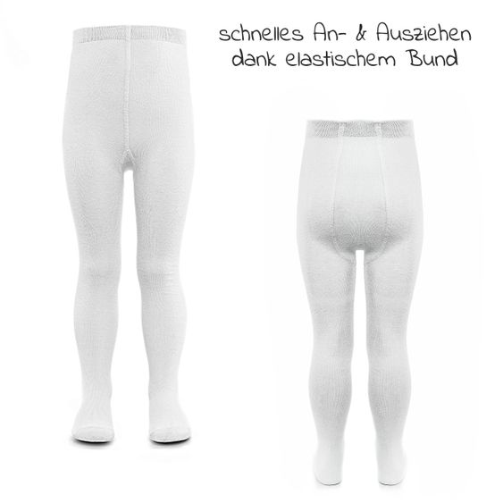 LaLoona Strumpfhose 2er Pack - Weiß - Gr. 74/80