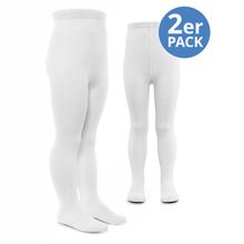 Strumpfhose 2er Pack - Weiß - Gr. 86/92