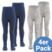 Tights 4-pack - Navy Gray Marlange - Size 74/80