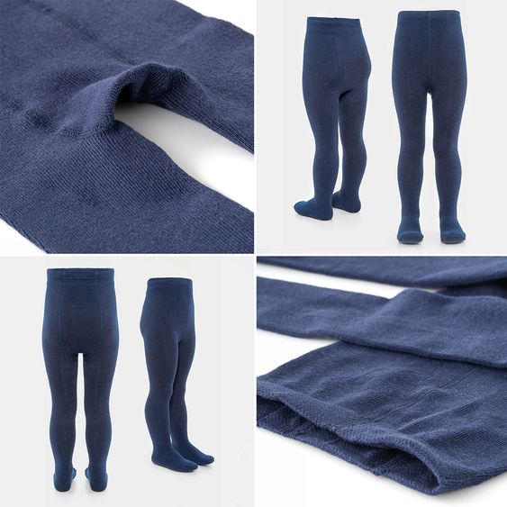 LaLoona Tights 4-pack - Navy Gray Marlange - Size 74/80