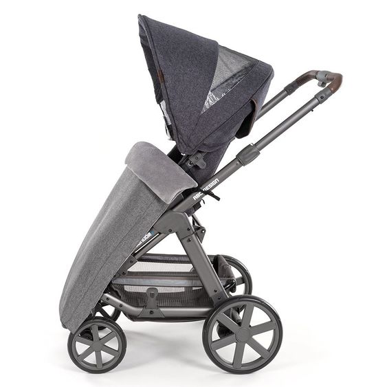 LaLoona Wetterfeste Deluxe Thermo-Fleece-Decke für Kinderwagen & Buggy - Melange Grau